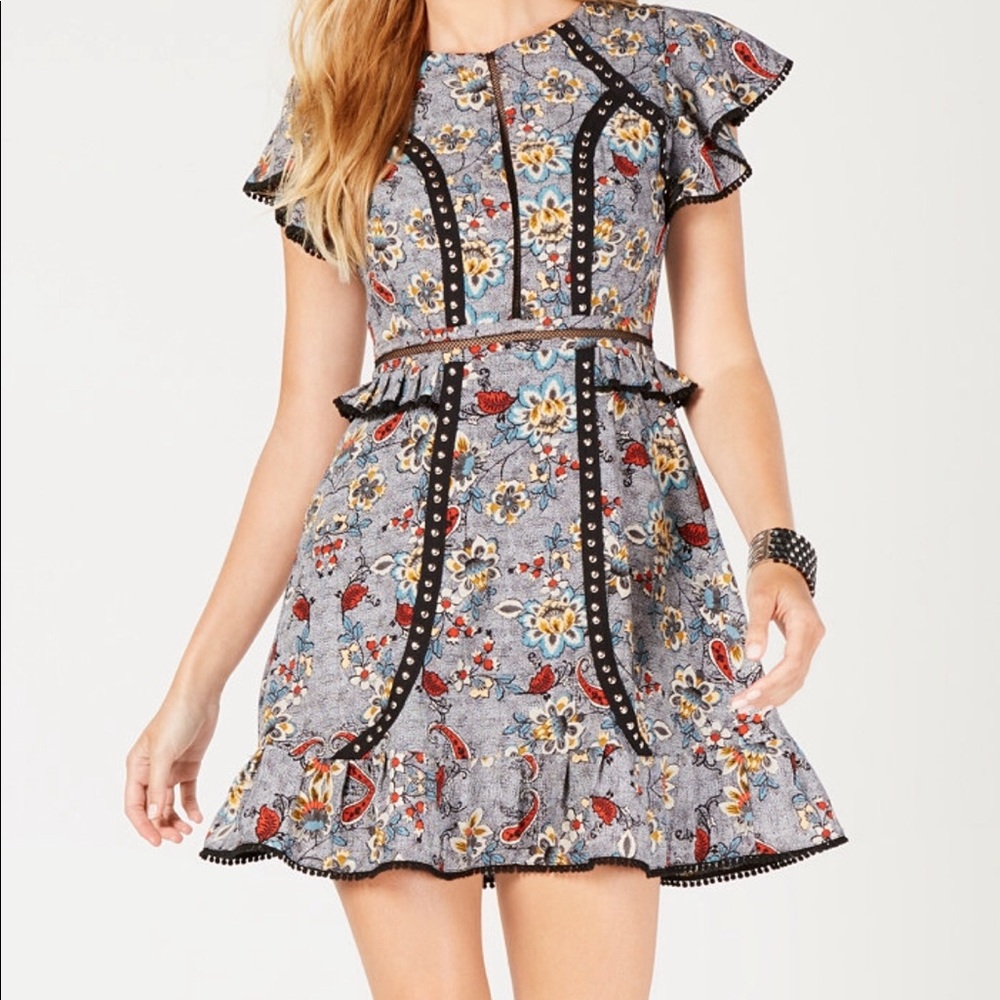 Laundry by Shelli Segal Mini Dress with Studs